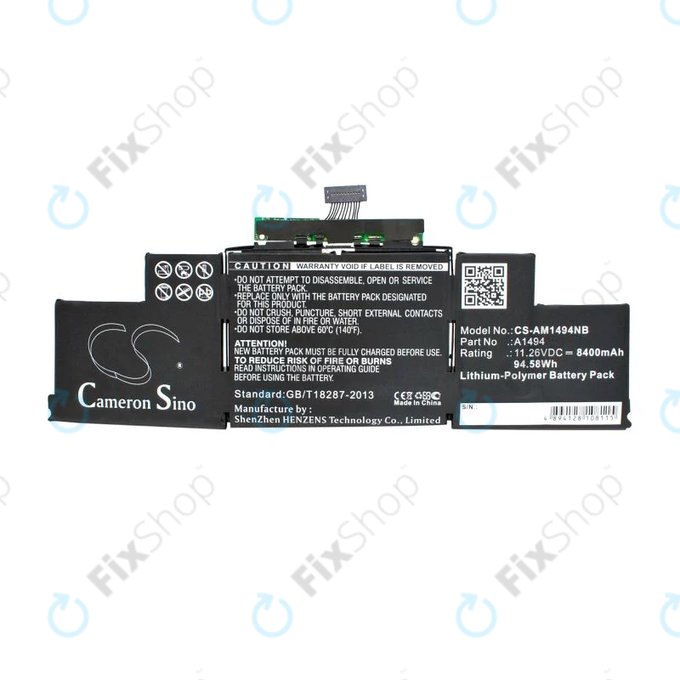 Apple MacBook Pro 15" Retina A1398 (krajem 2013. - Sredinom 2014.) - Baterija A1494 8400 mAh HQ