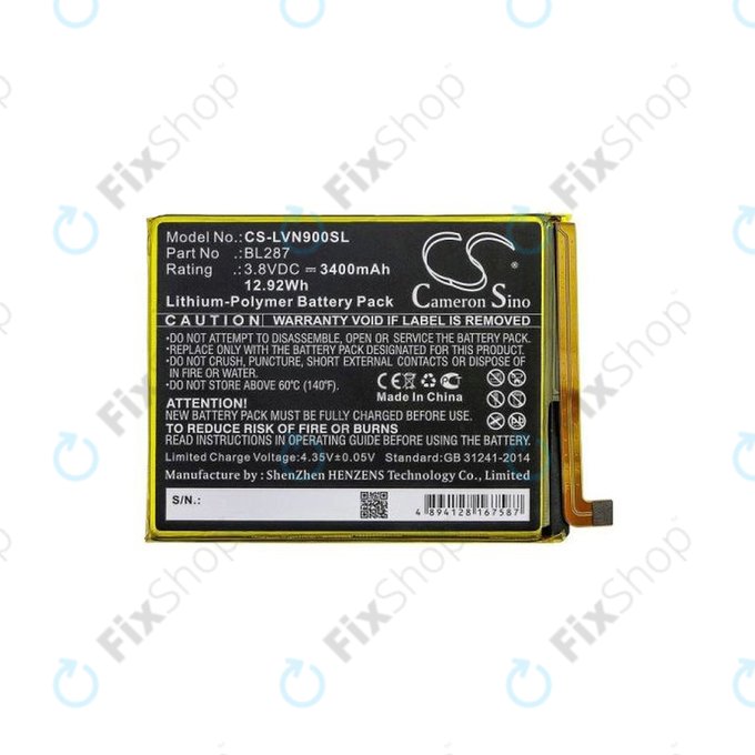 Lenovo K9 Note - Baterija BL287 3400mAh HQ