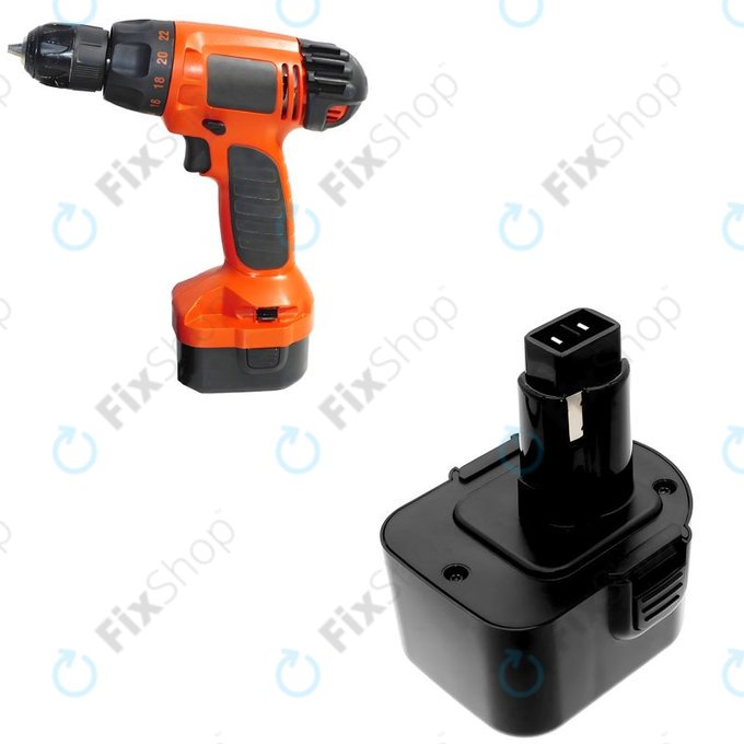 Baterija za Black & Decker Cd1202, 2100mAh, Ni-MH, 12V, PS130A, HQ