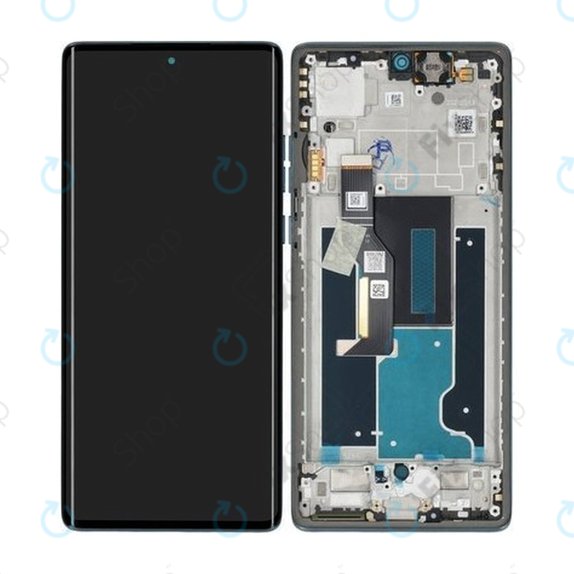 Motorola Edge 50 Fusion - LCD zaslon + zaslon osjetljiv na dodir + okvir (Forest Blue) - 5D68C24633 Genuine Service Pack