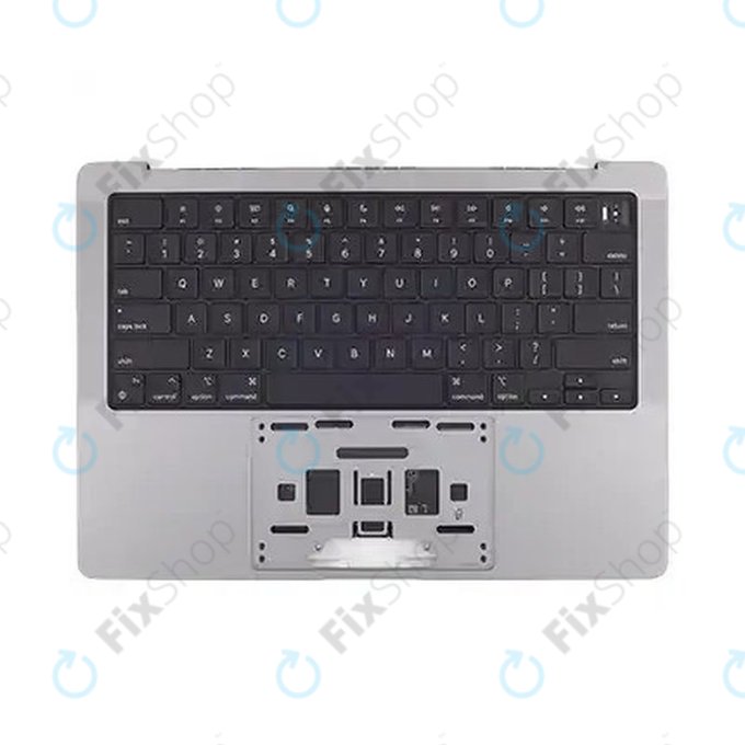 Gornji okvir tipkovnice za MacBook Pro 14", A2918 (2023), s US tipkovnicom i baterijom, Space Gray, 661-35708, Genuine Apple