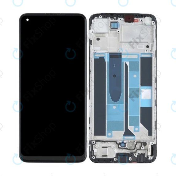 Realme 8 RMX3085 - LCD zaslon + zaslon osjetljiv na dodir + okvir (Cyber Black) OLED
