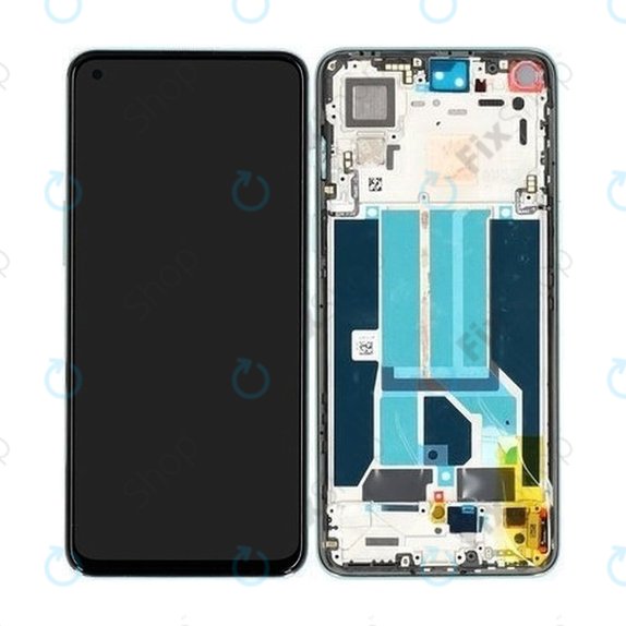 OnePlus Nord 2 5G - LCD zaslon + leća osjetljiva na dodir + okvir (Siva Sierra) - 2011100360 Originalni servisni paket