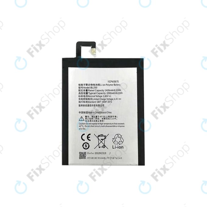 Lenovo VIBE S1 - Baterija BL250, 2420mAh - SB18C01640
