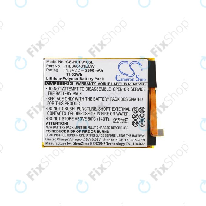 Huawei P9, P9 Lite, P10 Lite, P20 Lite, P Smart, Y6 (2018), Y6 Prime (2018), Y7 (2018), Y7 Prime (2018), Honor 7A, 8, 9 Lite - Baterija HB366481ECW 2900mAh HQ