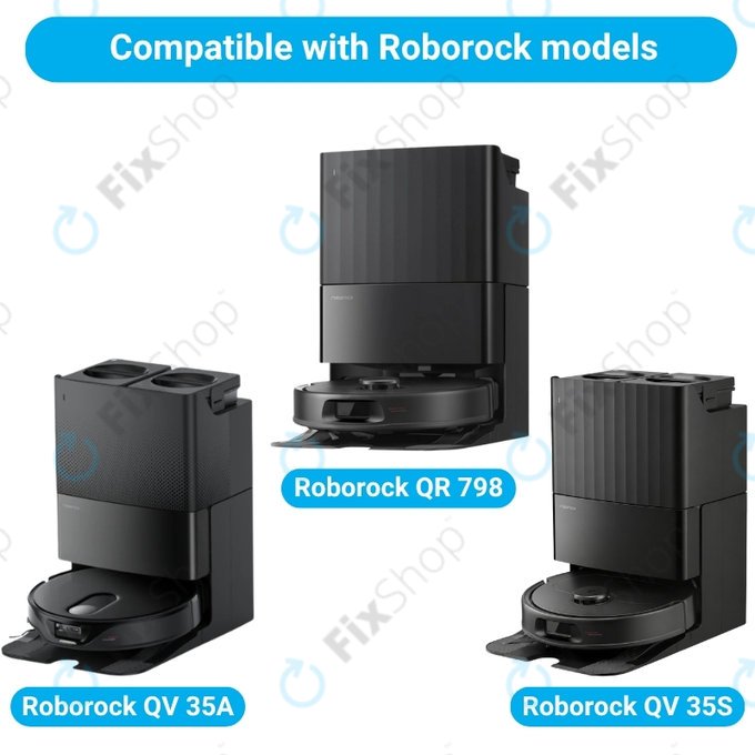 Set rezervnih dijelova za Roborock QV 35A, QR 798, QV35S (2x Glavna četka, 4x Filter, 4x Bočna četka, 8x Krpa za brisanje, 4x Vrećica za prašinu)