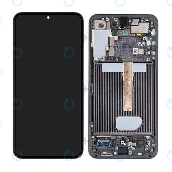 Samsung Galaxy S22 Plus S906B - LCD zaslon + zaslon osjetljiv na dodir + okvir (Phantom Black) - GH82-27500A, GH82-27501A Originalni servisni paket