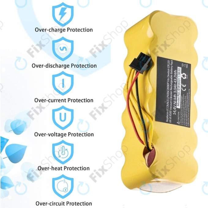 Ecovacs Deebot CR120, KK-8, X500 - Baterija LP43SC2000P Ni-MH 14.4V 3000mAh