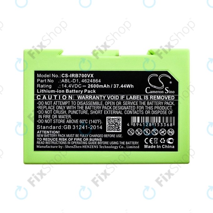 iRobot Roomba e-series, i-series - Baterija ABL-D1, 4624864, ABL-D2 2600mAh HQ