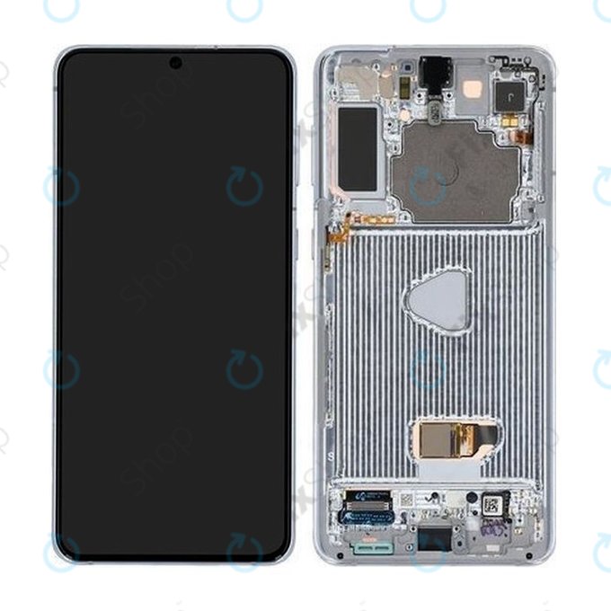 Samsung Galaxy S21 Plus G996B - LCD zaslon + zaslon osjetljiv na dodir + okvir (Phantom Silver) - GH82-24554C, GH82-24553C Genuine Service Pack