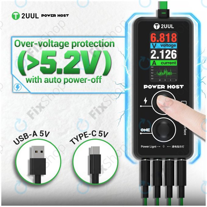 Digitalni USB-C tester napona i struje (Power Host), 2UUL PW15