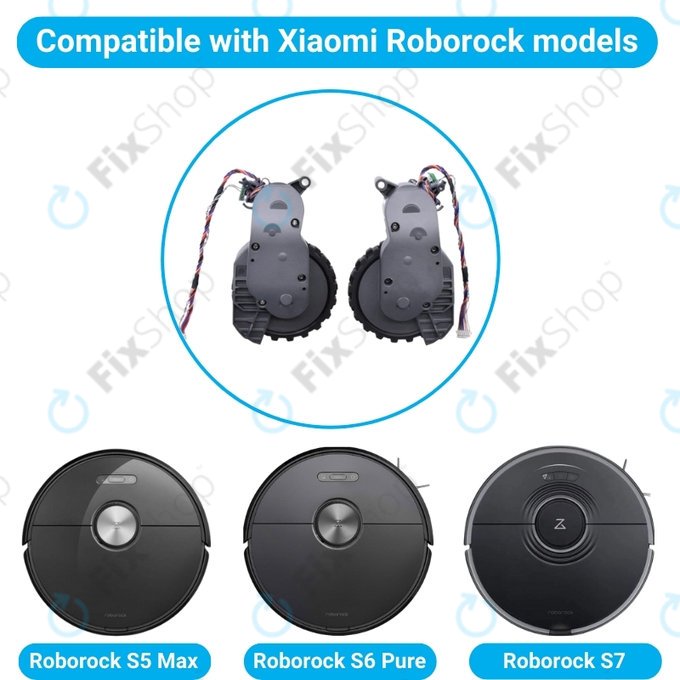 Xiaomi Roborock S5 Max, S6 Pure, S7 - Lijevi i desni kotač s motorom (Siva)