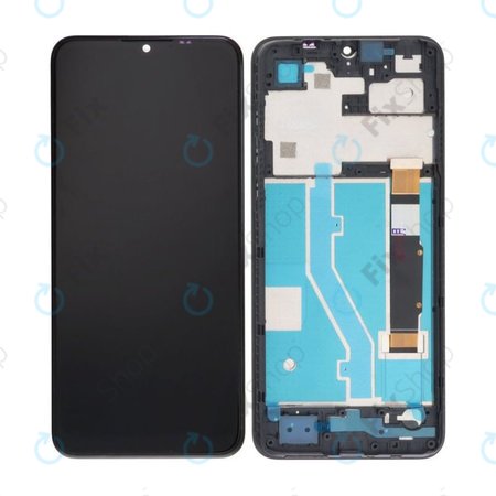 TCL 30E, 30 SE, 305, 306 - LCD zaslon + zaslon osjetljiv na dodir + okvir (Black) TFT