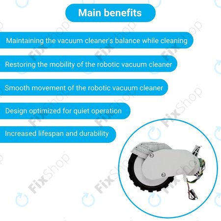 Xiaomi Robot Vacuum X20, S10, Dreame X30, X20, X10 Pro - Kotač s motorom (desno) (Bijela)