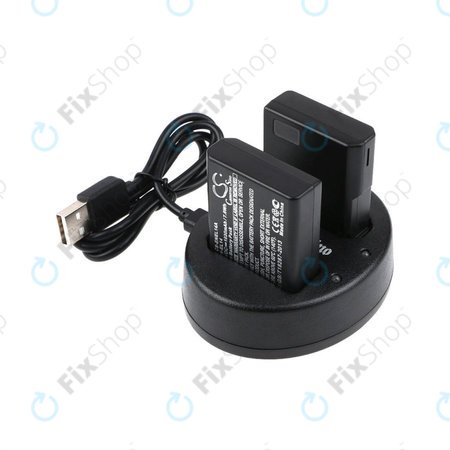 2 baterije s punjačem zaNikon Coolpix P7000, P7700, D3100, D3200, D5100, 1030mAh, Li-Ion, 7.4V, EN-EL14, HQ