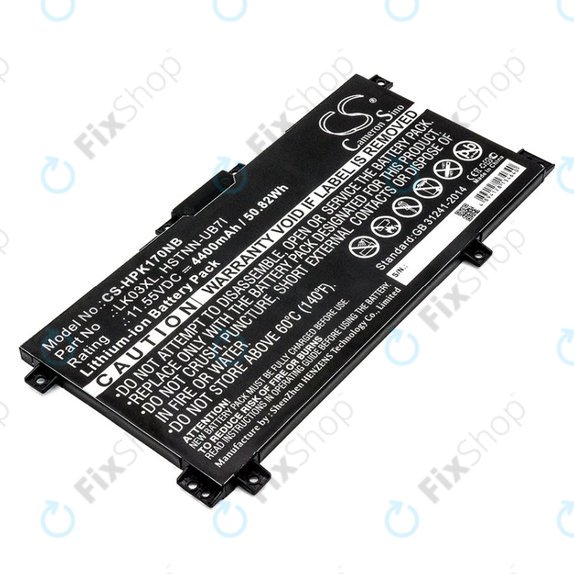 Baterija za HP Pavilion X360 15-CR0001NM, 4400mAh, Li-Ion, 11.55V, LK03XL, HQ