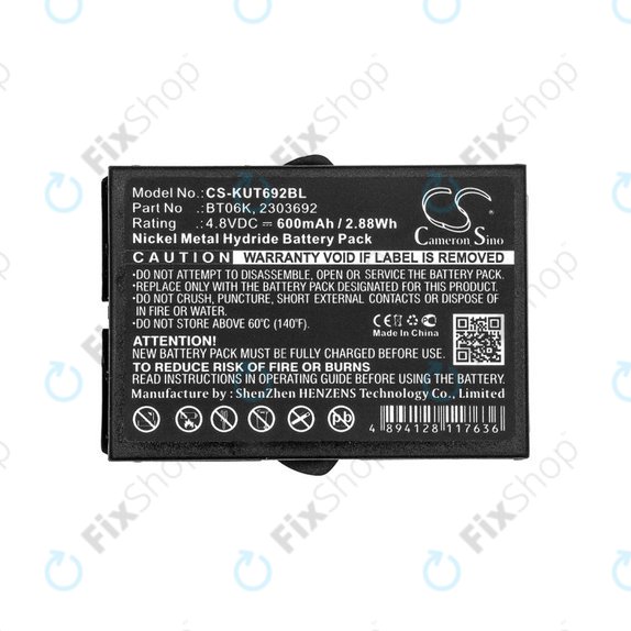 Baterija za Ikusi T70, TM70, 600mAh, Ni-MH, 4.8V, BT06K, HQ