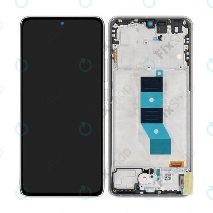 Xiaomi Poco M7 Pro 5G - LCD zaslon + zaslon osjetljiv na dodir + okvir (Silver) - 5600070O17P00 Genuine Service Pack
