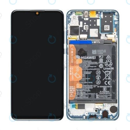 Huawei P30 Lite - LCD zaslon + zaslon osjetljiv na dodir + okvir + baterija (paun plava) - 02352RQA