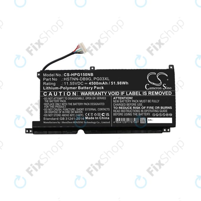 Baterija za HP Pavilion Gaming 15,16, Spectre X360 15, 4500mAh, Li-Pol, 11.55V, 3ICP6/60/72, HQ