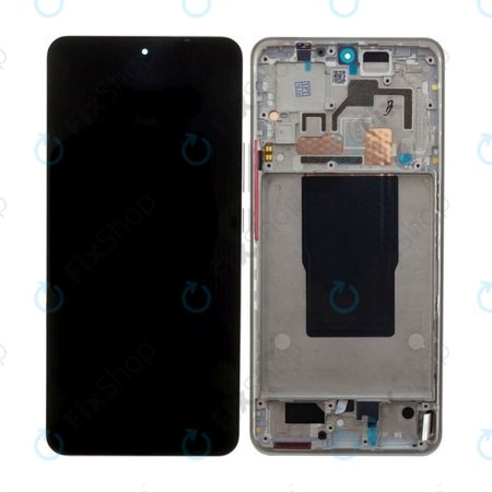 Xiaomi 12T Pro 22081212UG - LCD zaslon + zaslon osjetljiv na dodir + okvir (srebrni) - 560004L12U00 Originalni servisni paket