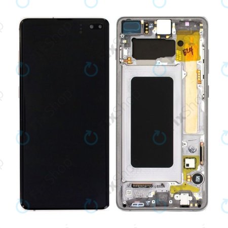 Samsung Galaxy S10 Plus G975F - LCD zaslon + zaslon osjetljiv na dodir + okvir (Prism Black) - GH82-18849A, GH82-18857A, GH82-18834A Originalni servisni paket
