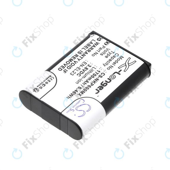 Baterija za Nikon Coolpix, 1700mAh, Li-Ion, 3.8V, EN-EL23, HQ