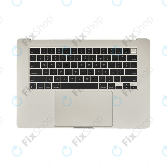 Gornji okvir tipkovnice za MacBook Air 15", A3114 (2024), s US tipkovnicom i baterijom, Starlight, 661-40268, Genuine Apple