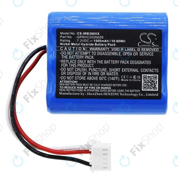 iRobot Braava 2000, 300, 380, 380T, 381, 390, Mint 5200, Mint Plus 5200, Proscenic JOJO Professional - Baterija GPRHC202N026, 4409709, W206001001399 1500mAh HQ