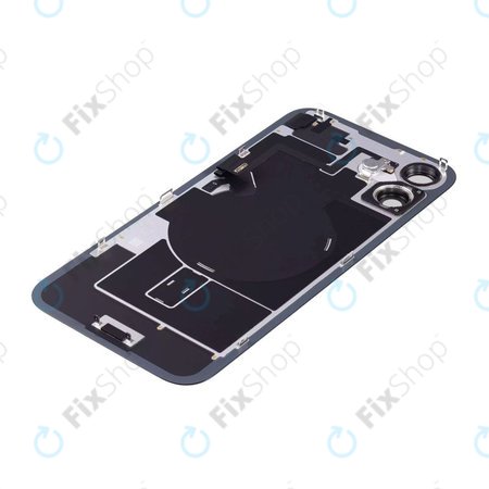 Apple iPhone 16 - Stražnje staklo kućišta + staklo kamere + metalni okvir + Magsafe magnet (Black)