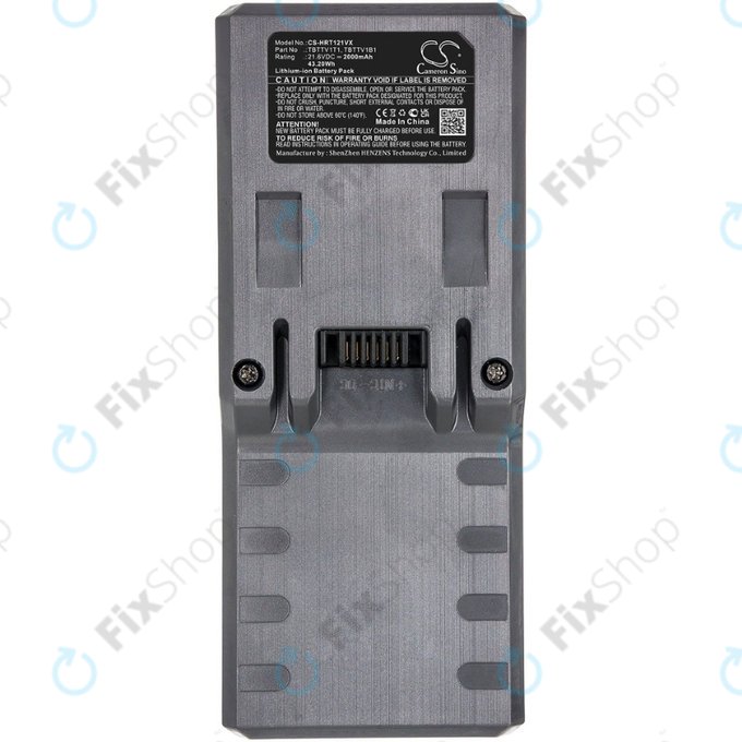 Beko VRT 8282 BV, ZB1852, Hoover FD-series - Baterija TBTTV1T1, TBTTV1B1 Li-Ion 21.6V 2000mAh HQ