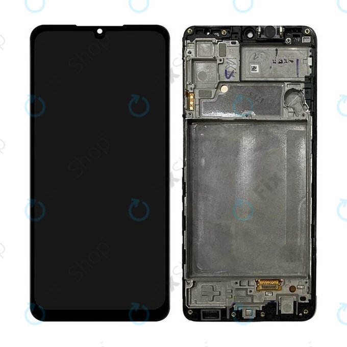 Samsung Galaxy M22 M225F - LCD zaslon + zaslon osjetljiv na dodir + okvir (crni) OLED