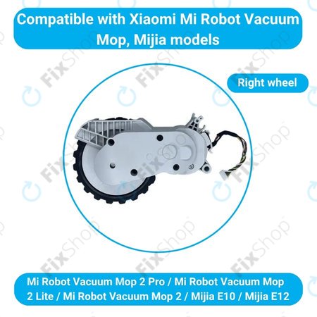 Xiaomi Mijia E10, E12, Mi Robot Vacuum Mop 2 Lite, 2 Pro - Kotač s motorom (desno) (Bijela)