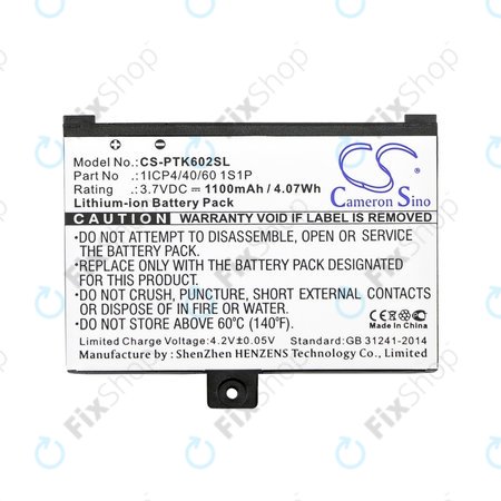 PocketBook Pro 602, 603, 612, 902, 903, 912, 920, 920.W - Baterija 1ICP4/40/60 1S1P 1100mAh HQ