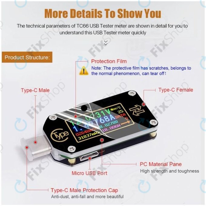 Joy-it JT-TC66C - USB multimetar (USB-C)