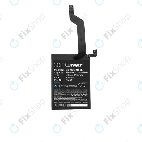 Xiaomi Redmi Note 10 Pro M2101K6G M2101K6R - Baterija BM57 4850mAh HQ