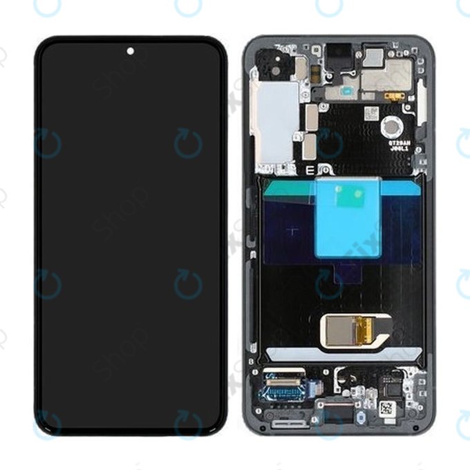 Samsung Galaxy S22 S901B - LCD zaslon + zaslon osjetljiv na dodir + okvir (sivo) - GH82-27520E, GH82-27521E Originalni servisni paket