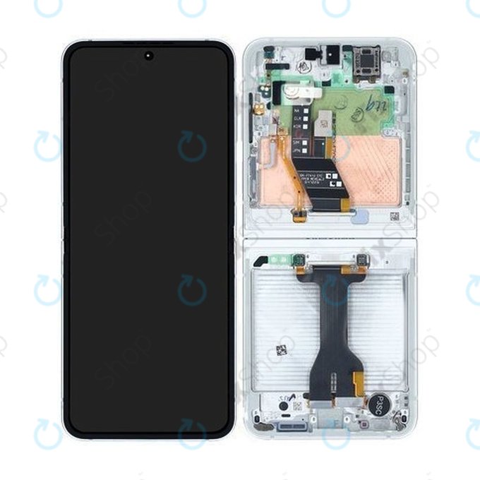 Samsung Galaxy Z Flip 6 F741B - LCD zaslon + zaslon osjetljiv na dodir + okvir (White) - GH82-35014F Genuine Service Pack