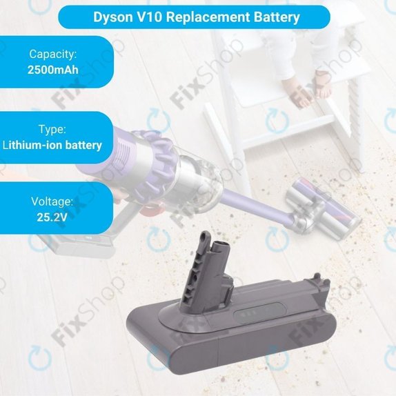 Dyson V10 - Baterija 969352-02, SV12, 206340 Li-Ion 25.2V 2600mAh