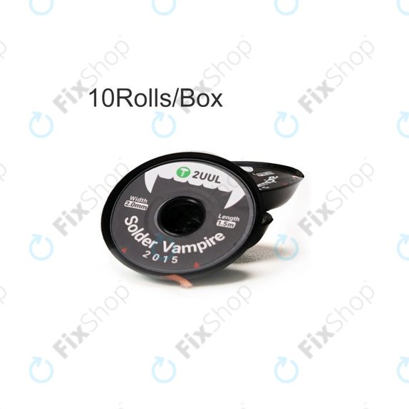 2UUL DW15 Solder Vampire - Odspajalni kabel (20mm × 1.5m) - 10 kom