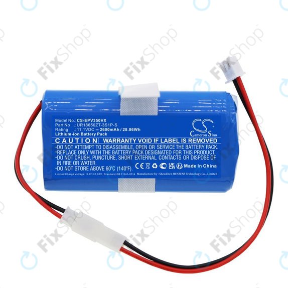 Baterija za Electropan Ilife V3S, 2600mAh, Li-Ion, 11.1V, UR18650ZT-3S1P-S, HQ