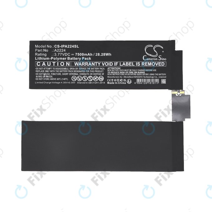 Apple iPad Pro 11.0 (2nd Gen 2020) - Baterija A2224 7500mAh HQ