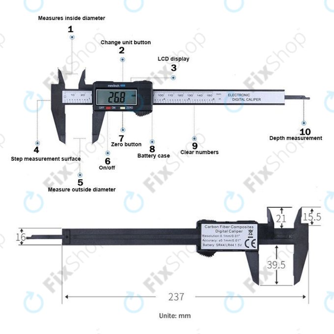 ProStormer - Alat za mjerenje plastike (150mm)