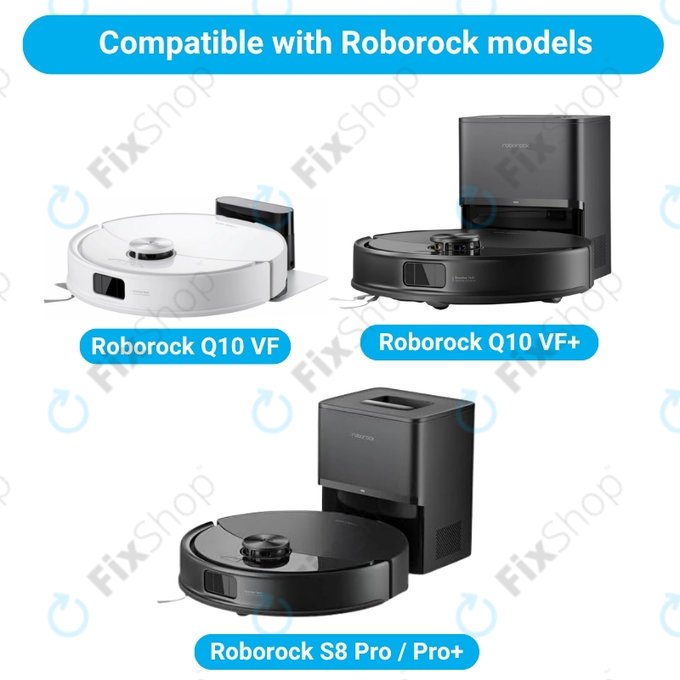 Set rezervnih dijelova za Xiaomi Roborock Q10 VF, Q10 VF+, S8 Pro, S8 Pro Plus (2x Glavna četka, 4x Filter, 4x Bočna četka)