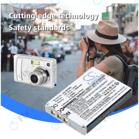 Baterija za Agfa, Aosta, Avant, Benq, Minolta, Olympus, Polaroid, 600mAh, Li-Ion, 3.7V, Li-80B, HQ