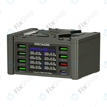 Mechanic V-Power 8 Pro - USB servisna stanica za punjenje s USB-C i USB 3.0