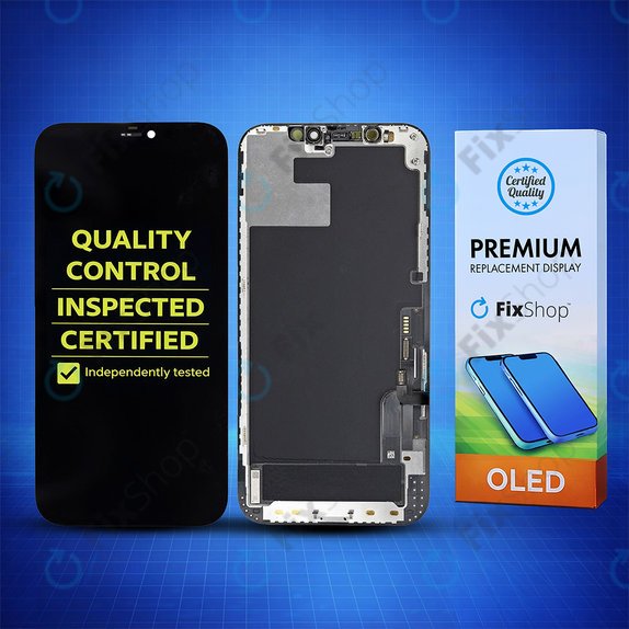 Zaslon Hard OLED za iPhone 12, 12 Pro, Dodirni ekran s okvirom, FixPremium