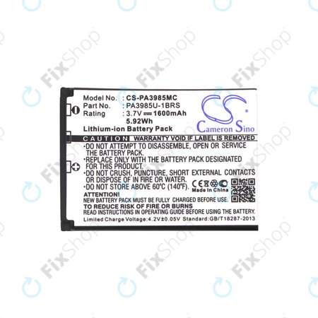 Baterija za Toshiba Camileo X200, X400, 1600mAh, Li-Ion, 3.7V, PA3985, HQ