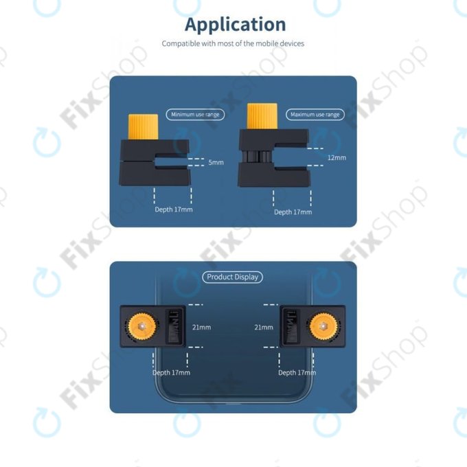 QianLi iClamp 2.0 - Plastična stezaljka s gumenim punjenjem - Raspon 12 mm (4kom)