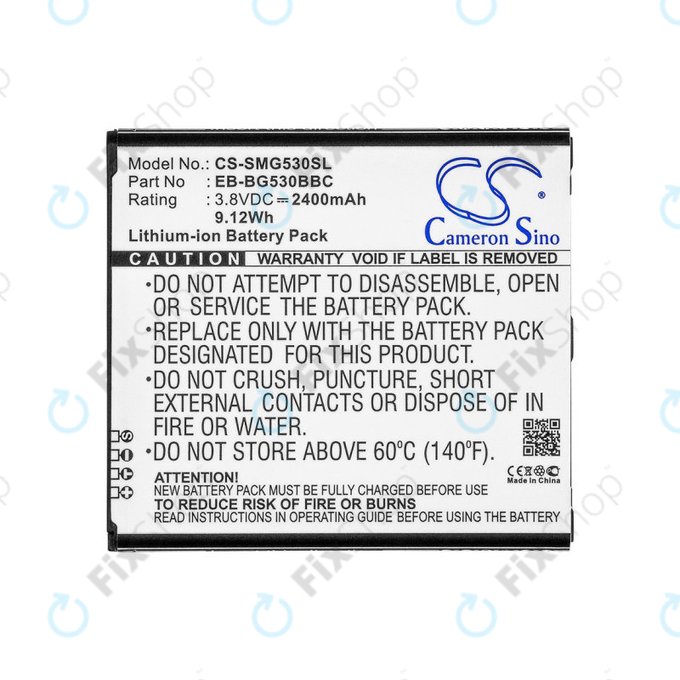 Baterija za Samsung Galaxy J3, 2400mAh, Li-Ion, 3.8V, EB-BG530BBC, HQ